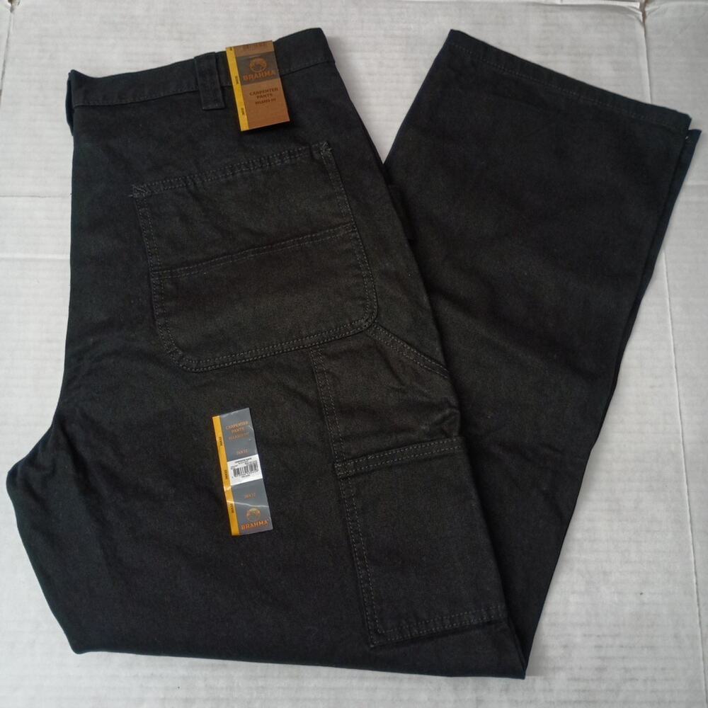Brahma Work Carpenter Pants Men's‎ Size 36x32 Black Relaxed